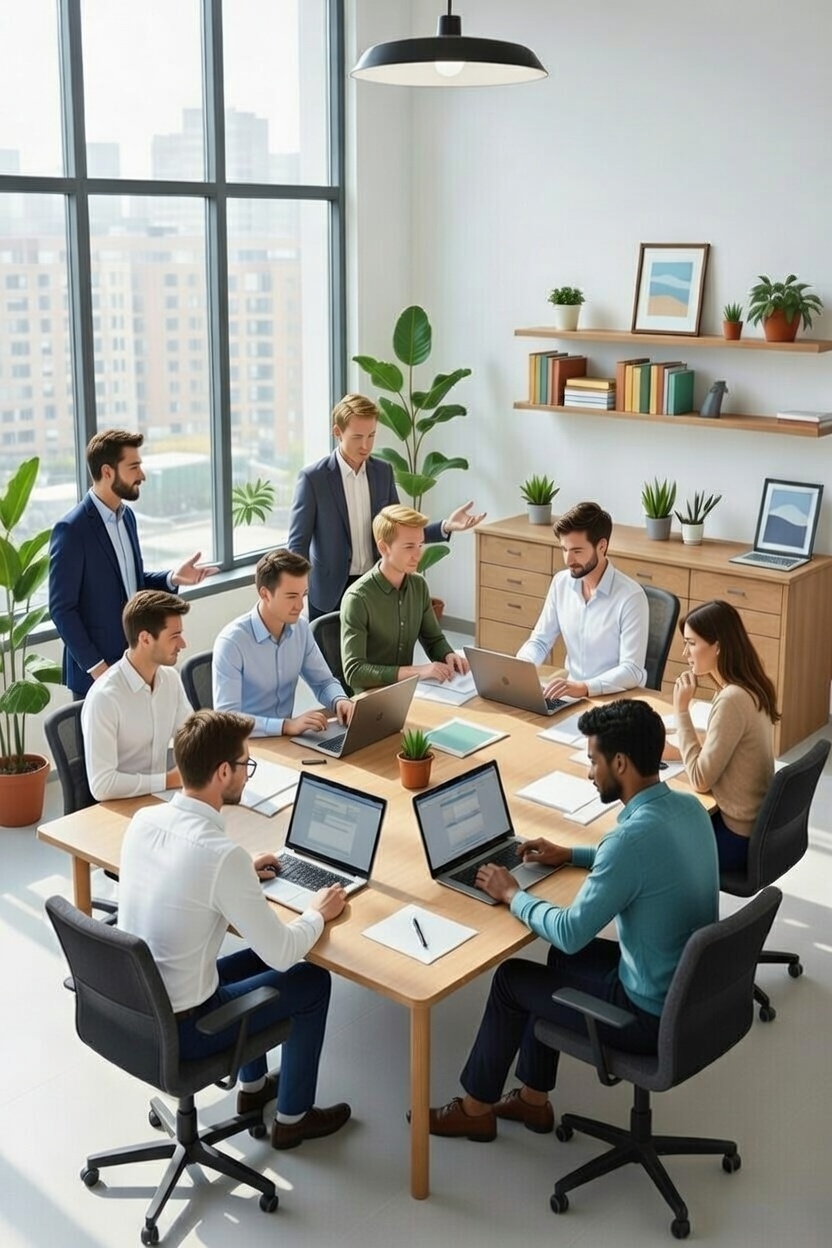 Team working illustration